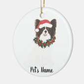 Papillon op maat (zwart-wit) keramisch ornament (Links)