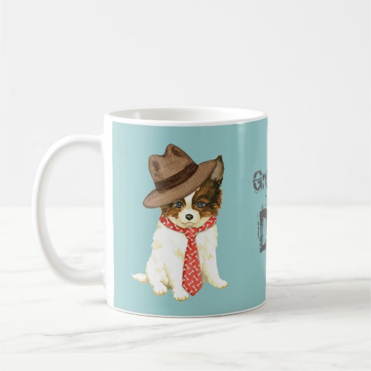 Papillon papa koffiemok (Links)