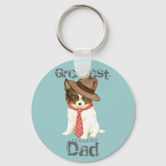 Papillon Papa Sleutelhanger (Voorkant)
