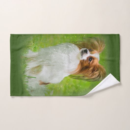 papillon, papilon, papillon-honden, papillon-honde handdoek (Handdoek)