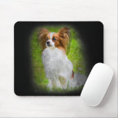 papillon, papilon, papillon-honden, papillon-honde muismat (Met muis)