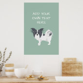 Papillon Persoonlijke hond - Poster (Keuken)