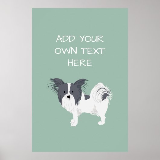 Papillon Persoonlijke hond - Poster (Voorkant)