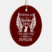 Papillon pet-vogel keramisch ornament (Rechts)