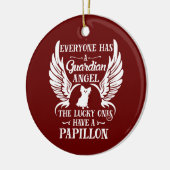 Papillon pet-vogel keramisch ornament (Links)