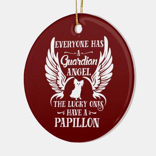 Papillon pet-vogel keramisch ornament (Links)
