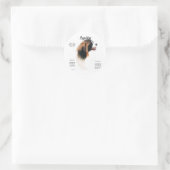 Papillon (Phalene) Geschiedenis ontwerp Ronde Sticker (Tas)