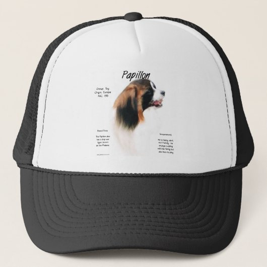 Papillon (Phalene) Geschiedenis ontwerp Trucker Pet (Voorkant)
