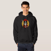 Papillon Pirate Funny Dog Captain Hoodie (Voorkant volledig)