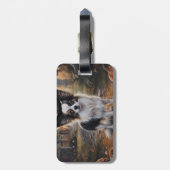 Papillon pompoenen Halloween eng Bagagelabel (Achterkant verticaal)