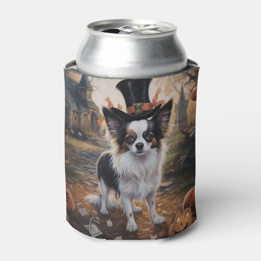 Papillon pompoenen Halloween eng Blikjeskoeler (Blikje Voorkant)