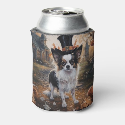 Papillon pompoenen Halloween eng Blikjeskoeler (Blikje Achterkant)