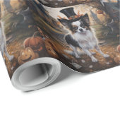 Papillon pompoenen Halloween eng Cadeaupapier (Rol Hoek)