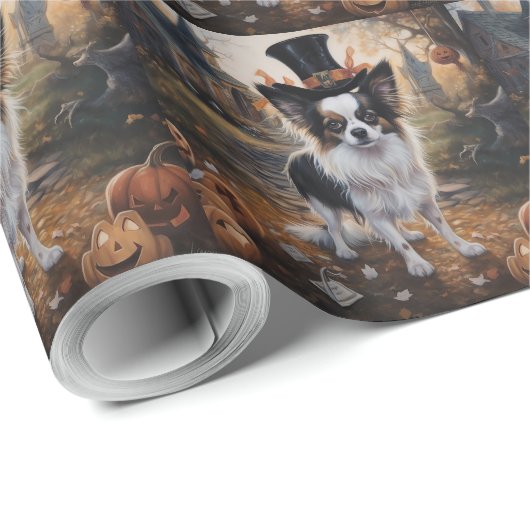 Papillon pompoenen Halloween eng Cadeaupapier (Rol Hoek)