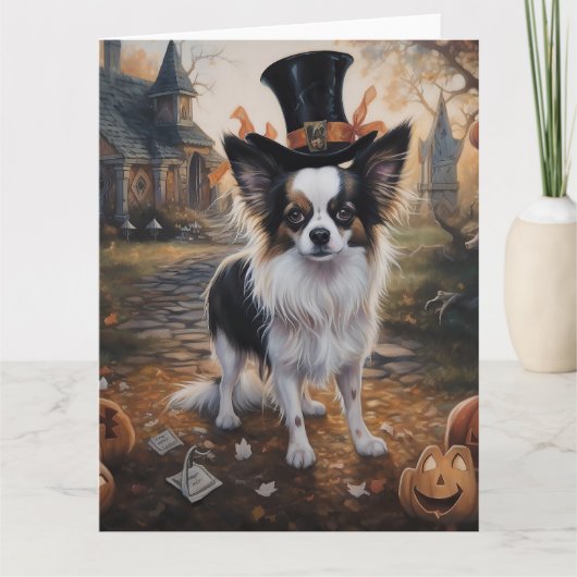 Papillon pompoenen Halloween eng Kaart (Voorkant)