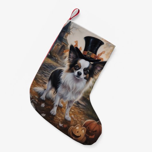 Papillon pompoenen Halloween eng Kleine Kerstsok (Voorkant (Hangend))