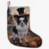 Papillon pompoenen Halloween eng Kleine Kerstsok (Voorkant)