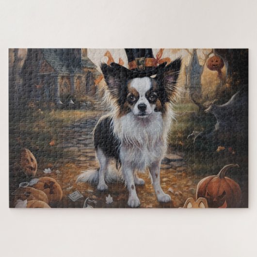 Papillon pompoenen Halloween eng Legpuzzel (Horizontaal)