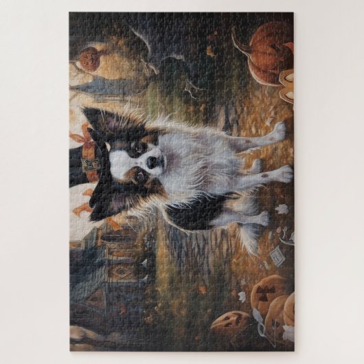 Papillon pompoenen Halloween eng Legpuzzel (Verticaal)
