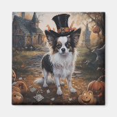 Papillon pompoenen Halloween eng Magneet (Voorkant)