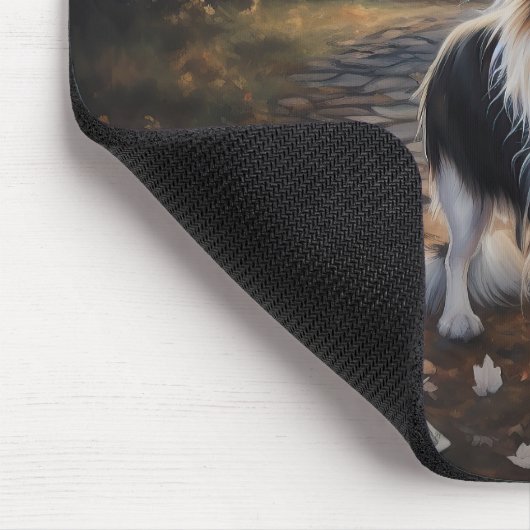 Papillon pompoenen Halloween eng Muismat (Hoek)