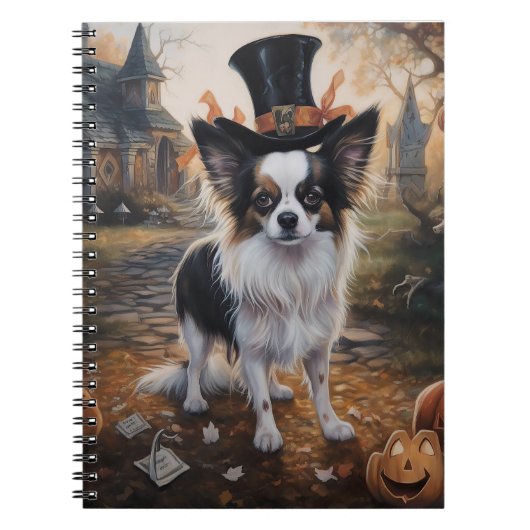 Papillon pompoenen Halloween eng Notitieboek (Voorkant)
