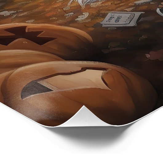 Papillon pompoenen Halloween eng Perfect Poster (Hoek)