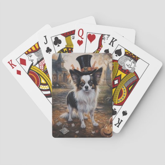 Papillon pompoenen Halloween eng Pokerkaarten (Achterkant)