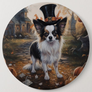 Papillon pompoenen Halloween eng Ronde Button 6,0 Cm