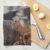 Papillon pompoenen Halloween eng Theedoek (Quarter Fold)