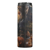 Papillon pompoenen Halloween eng Thermosbeker (Achterkant)