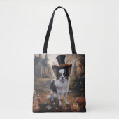 Papillon pompoenen Halloween eng Tote Bag (Voorkant)