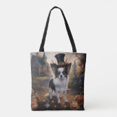 Papillon pompoenen Halloween eng Tote Bag (Achterkant)