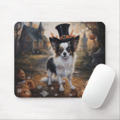 Papillon Pompoenen Halloween Griezelen Muismat (Met muis)