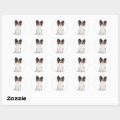 Papillon Puppy Dog - Liefde Puppies Ronde Sticker (Vel)