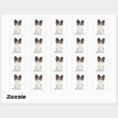 Papillon Puppy Dog - Liefde Puppies Vierkante Sticker (Vel)