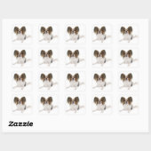Papillon Puppy Dog - Liefde Puppy Hallo, Vierkante Sticker (Vel)