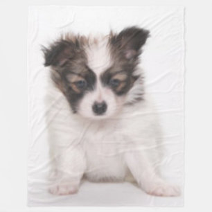 PAPILLON PUPPY FLEECE DEKEN