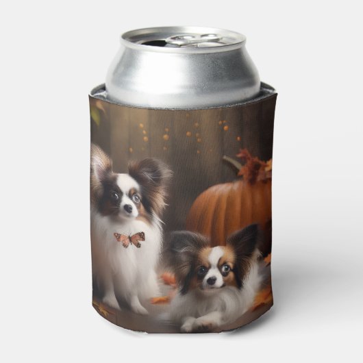 Papillon Puppy Herfst Delight Pompoen Blikjeskoeler (Blikje Voorkant)