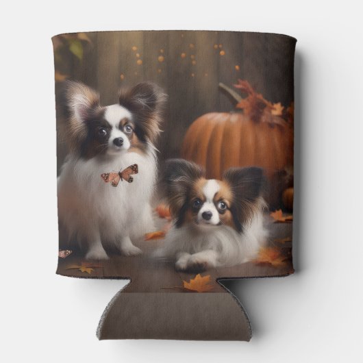 Papillon Puppy Herfst Delight Pompoen Blikjeskoeler (Achterkant)