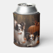 Papillon Puppy Herfst Delight Pompoen Blikjeskoeler (Blikje Achterkant)