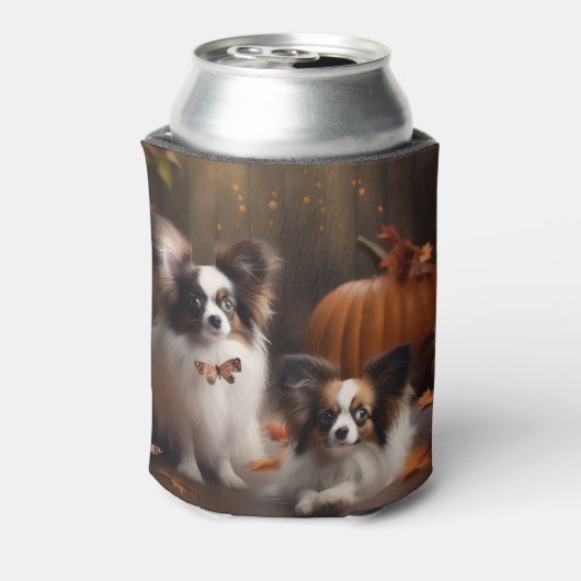 Papillon Puppy Herfst Delight Pompoen Blikjeskoeler (Blikje Achterkant)