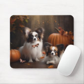 Papillon Puppy Herfst Delight Pompoen Muismat (Met muis)