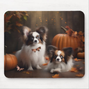 Papillon Puppy Herfst Delight Pompoen Muismat