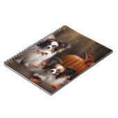 Papillon Puppy Herfst Delight Pompoen Notitieboek (Linkerzijde)
