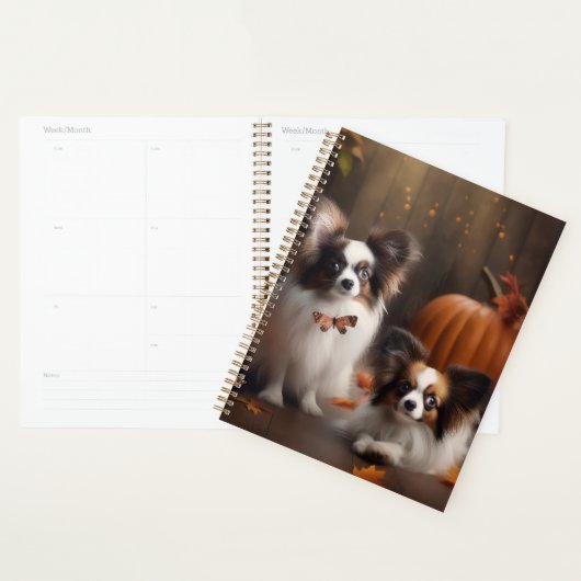 Papillon Puppy Herfst Delight Pompoen Planner (Display)