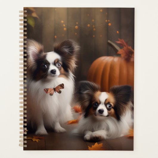 Papillon Puppy Herfst Delight Pompoen Planner (Voorkant)