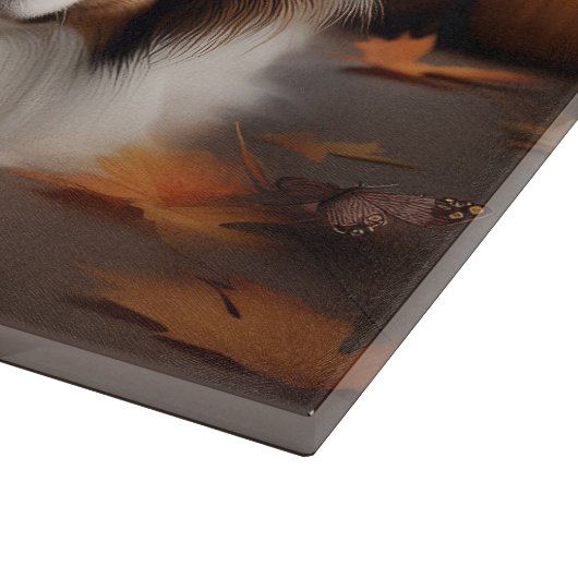 Papillon Puppy Herfst Delight Pompoen Snijplank (Hoek)