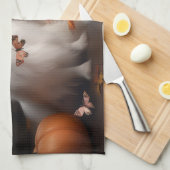 Papillon Puppy Herfst Delight Pompoen Theedoek (Quarter Fold)