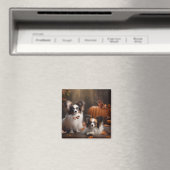 Papillon Puppy Herfstpracht Pompoen Magneet (Insitu (Vaatwasser))
